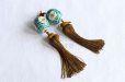 Photo2: Weight for Japanese hanging scroll FUCHIN stone Kutani porcelain kacho karakusa (2)