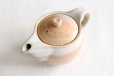 Photo12: Hagi yaki ware Japanese tea pot Maru with stainless tea strainer 480ml