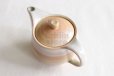 Photo11: Hagi yaki ware Japanese tea pot Maru with stainless tea strainer 480ml