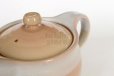 Photo3: Hagi yaki ware Japanese tea pot Maru with stainless tea strainer 480ml