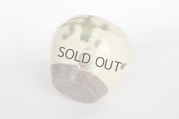 Photo5: Shigaraki pottery Japanese matcha tea bowl chawan ippuku green midori