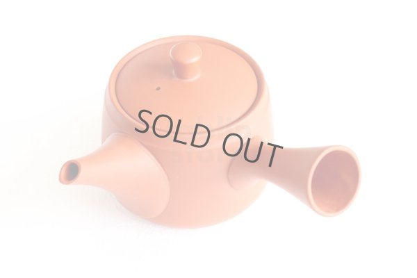 Photo9: Tokoname tea pot kyusu Jinsui Kiwami shudei red oke gata 400ml