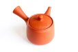 Photo8: Tokoname tea pot kyusu Jinsui Kiwami shudei red oke gata 400ml