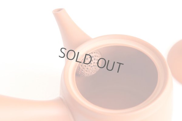 Photo7: Tokoname tea pot kyusu Jinsui Kiwami shudei red oke gata 400ml