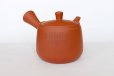 Photo5: Tokoname tea pot kyusu Jinsui Kiwami shudei red oke gata 400ml