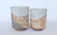 Photo7: Hagi ware kumi yunomi Japanese tea cups pottery akimi Kashun Mukuhara set of 2