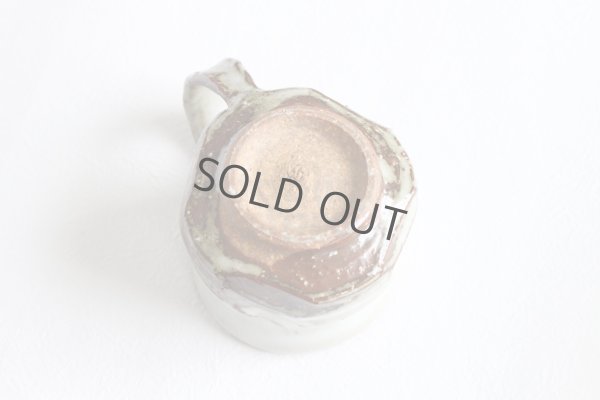 Photo7: Hagi ware Japanese pottery mug coffee tea cup Kashun with saucer 170ml