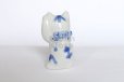 Photo8: Japanese Lucky Cat Kutani Porcelain Maneki Neko sansan sometsuke H 10cm 