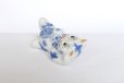 Photo5: Japanese Lucky Cat Kutani Porcelain Maneki Neko sansan sometsuke H 10cm 