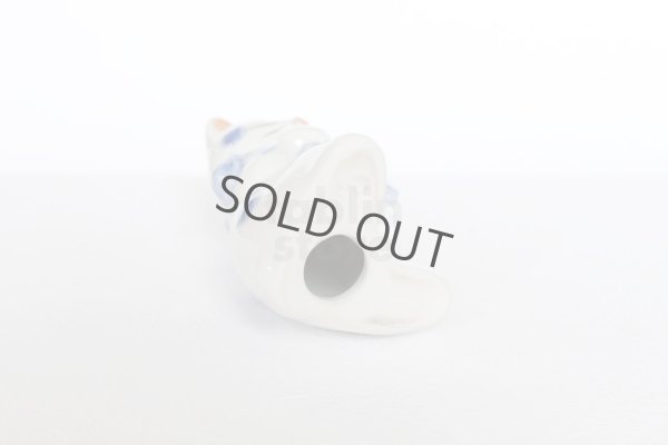 Photo4: Japanese Lucky Cat Kutani Porcelain Maneki Neko sansan sometsuke H 10cm 