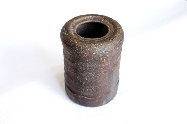 Photo5: Shigaraki pottery MG Japanese wall-hanging vase tabimakura kamahen H13cm