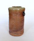 Photo3: Shigaraki pottery MG Japanese wall-hanging vase ko tabimakura H13cm