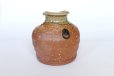Photo7: Shigaraki pottery MG Japanese wall-hanging vase ko uzukumaru H10.5cm