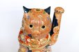 Photo10: Japanese Lucky Cat Kutani Porcelain Maneki Neko red mori hai H30cm