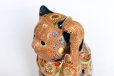 Photo7: Japanese Lucky Cat Kutani Porcelain Maneki Neko red mori hai H30cm