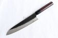 Photo2: Takayuki Iwai Aogami super blue steel Ibuki Kurouchi black finish Gyuto knife 210mm (2)