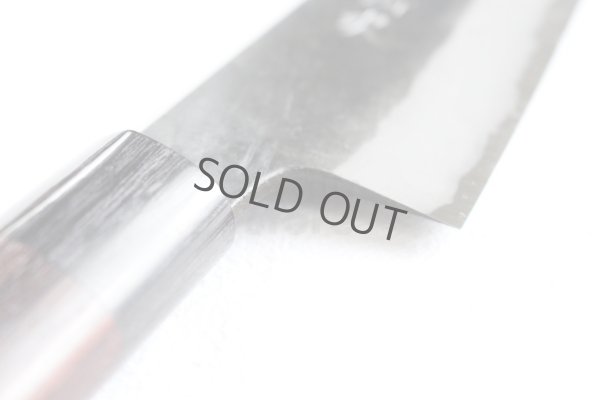 Photo9: Takayuki Iwai Aogami super blue steel Ibuki Kurouchi black finish Gyuto knife 210mm