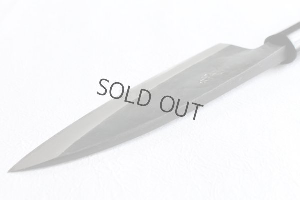 Photo8: Takayuki Iwai white 1 steel Ibuki Kurouchi black Deba D-shape handle 180mm