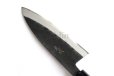 Photo1: Takayuki Iwai white 1 steel Ibuki Kurouchi black Deba D-shape handle 180mm (1)