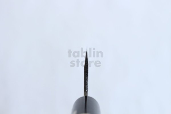 Photo7: Fujiwara Yasuki white-2 steel Japanese Double Edge Deba Knife 105mm