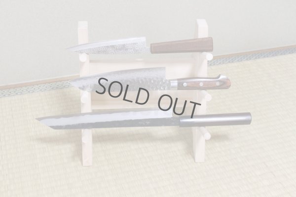 Photo3: Japanese wooden knife stand display holder tower rack for 3 knives