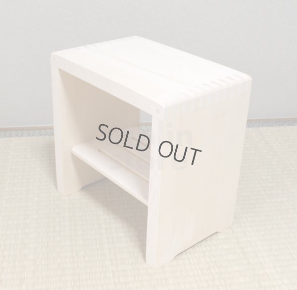 Photo6: Japanese Hiba-Hinoki bath chair natural wood Stool yc H30cm