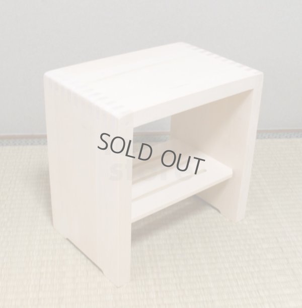 Photo5: Japanese Hiba-Hinoki bath chair natural wood Stool yc H30cm