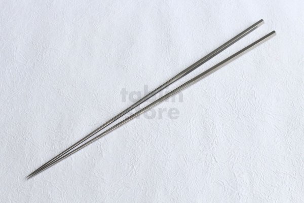 Photo1: Moribashi Chopsticks Honyaki All stainless steel Japanese Sushi Chef's Garnishing hexagon 