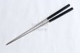 Photo1: Moribashi Chopsticks Honyaki stainless steel Japanese Sushi Chef's Garnishing Round Black plywood any size (1)