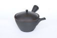 Photo1: Tokoname YT Japanese tea pot kyusu Gyokko line black 300ml (1)