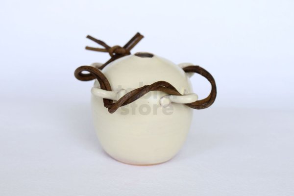 Photo8: Shigaraki Japanese pottery Vase small shirotsuya  H 8.5cm 