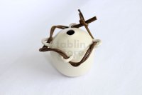 Shigaraki Japanese pottery Vase small shirotsuya  H 8.5cm 