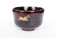 Photo9: Japanese Echizen Urushi lacquer soup rice bowl wan rabbit D10.3cm set of 2