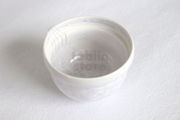 Photo2: Kiyomizu porcelain Japanese tea pot Shiboridashi white crystal glaze Toan 170ml