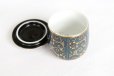 Photo5: Kutani porcelain Futatuki Yunomi blue gold aotibu Japanese tea cup (set of 2)