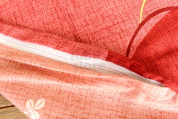 Photo8: Japanese floor pillow cushion cover zabuton cotton meisen rabbit 55 x 59cm