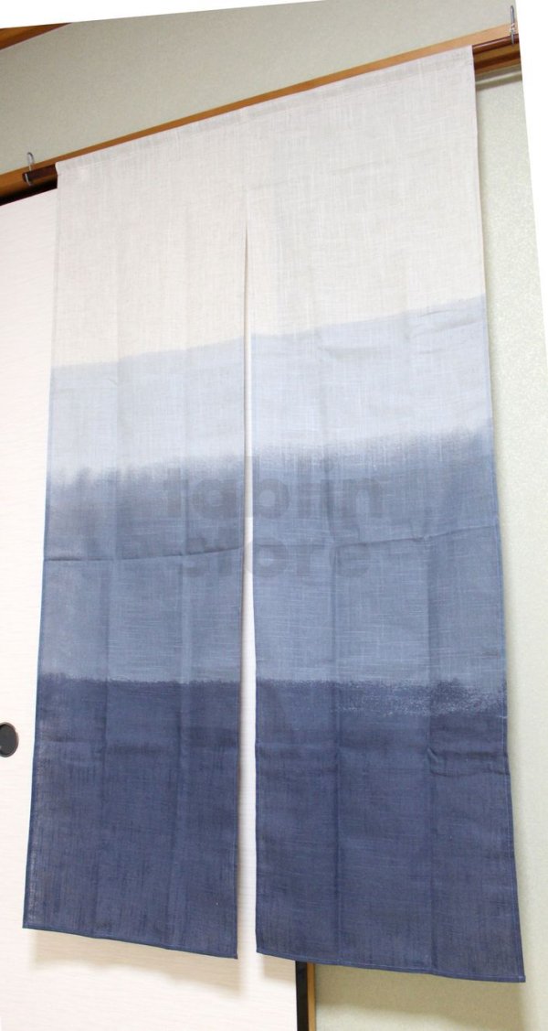 Photo2: Noren Japanese Curtain Doorway NM SD gradation blue 85 x 150 cm