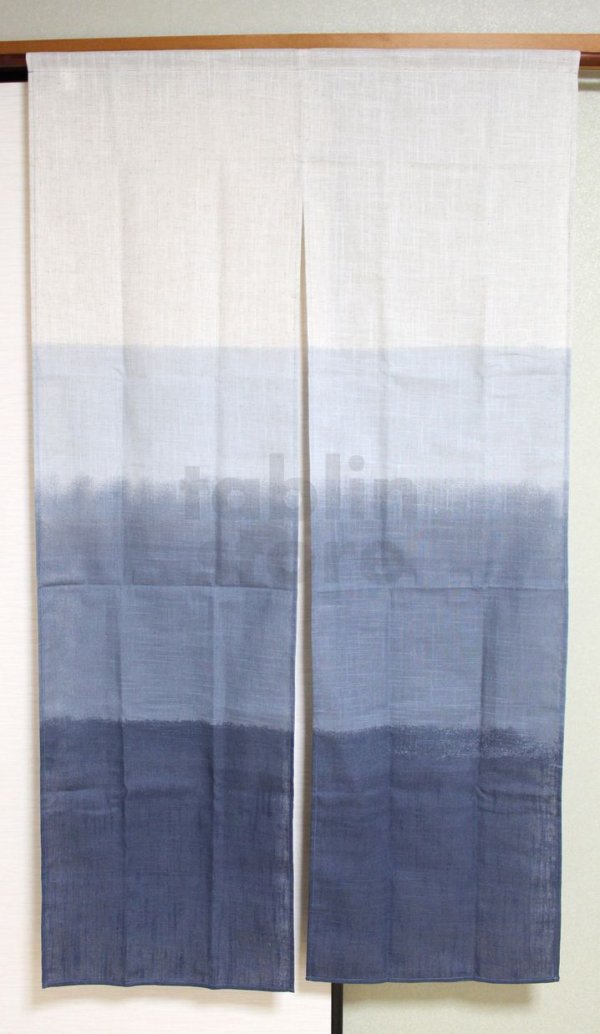 Photo1: Noren Japanese Curtain Doorway NM SD gradation blue 85 x 150 cm