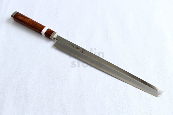 Photo9:  Shiden SAKAI TAKAYUKI Sashimi knife Yasuki silver-3 steel Sakimaru Takobiki