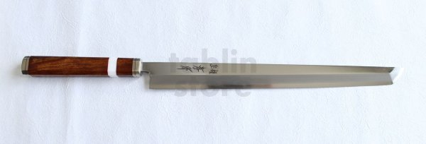 Photo3:  Shiden SAKAI TAKAYUKI Sashimi knife Yasuki silver-3 steel Sakimaru Takobiki