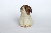 sit dog Shigaraki pottery Japanese doll S H7cm