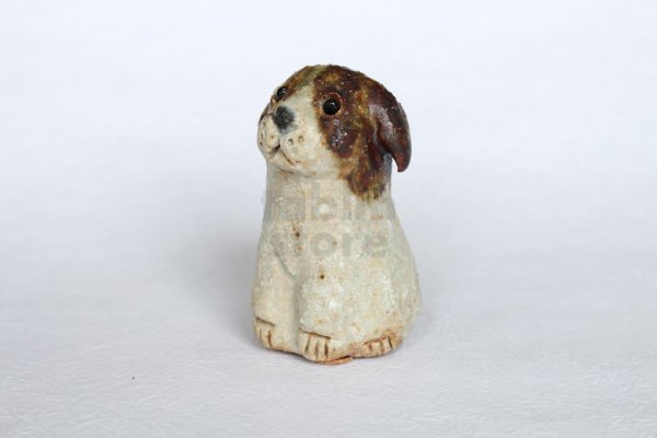 Photo1: sit dog Shigaraki pottery Japanese doll S H7cm