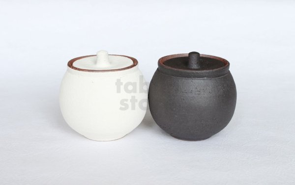 Photo1: Shigaraki pottery salt sugar storage container box 190ml