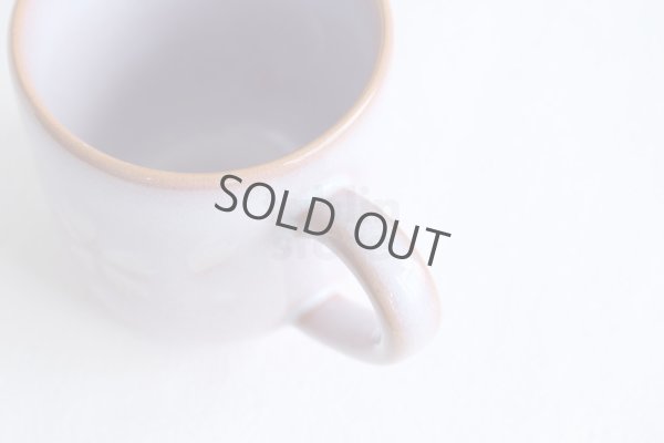 Photo8: Hagi yaki ware Japanese pottery mug coffee cup purple flower 320ml