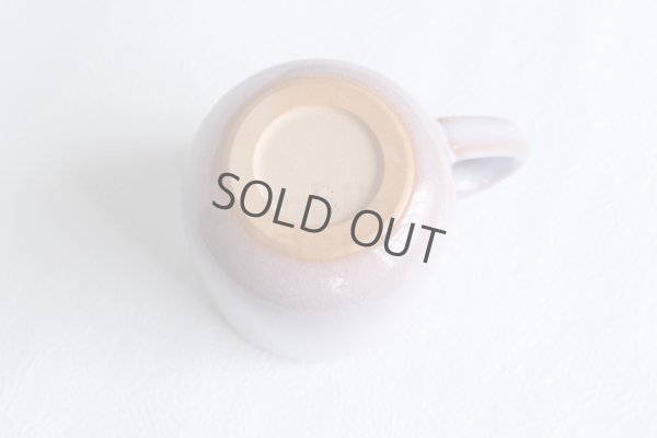 Photo7: Hagi yaki ware Japanese pottery mug coffee cup purple flower 320ml