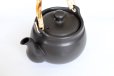 Photo8: Tokoname Dobin Japanese tea kettle black heat resistance pottery 1100ml (8)