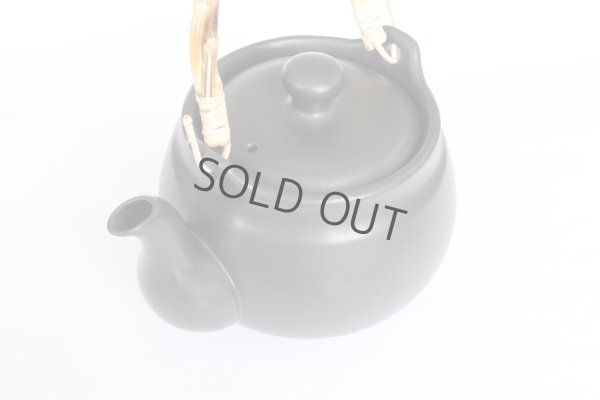 Photo8: Tokoname Dobin Japanese tea kettle black heat resistance pottery 1100ml