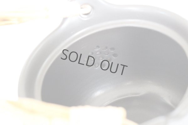 Photo7: Tokoname Dobin Japanese tea kettle black heat resistance pottery 1100ml