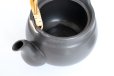 Photo6: Tokoname Dobin Japanese tea kettle black heat resistance pottery 1100ml