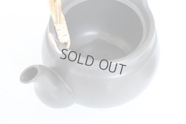 Photo6: Tokoname Dobin Japanese tea kettle black heat resistance pottery 1100ml
